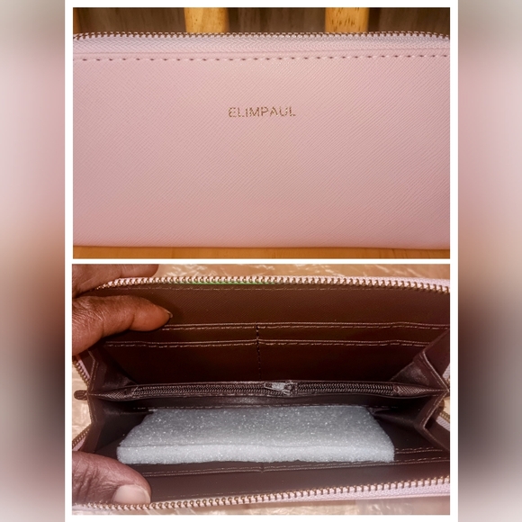 Elim & Paul 3 Piece Tote, Clutch & Wallet Set~Soft Pink - Picture 4 of 4